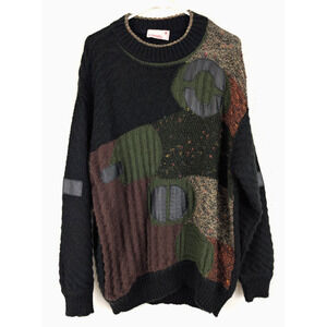 Vintage La Squadra Monte Carlo Sweater design Italy made wool blend 0641